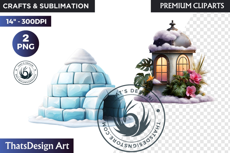 Watercolor Winter Landscape Snowy Cabin Illustration png