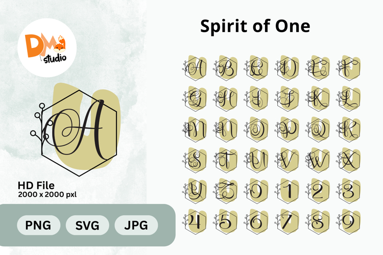 Spirit of One Monogram example image 1