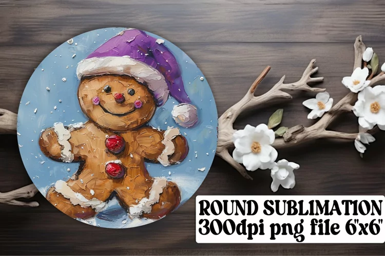 Bright Round Coasters Design, Gingerbread