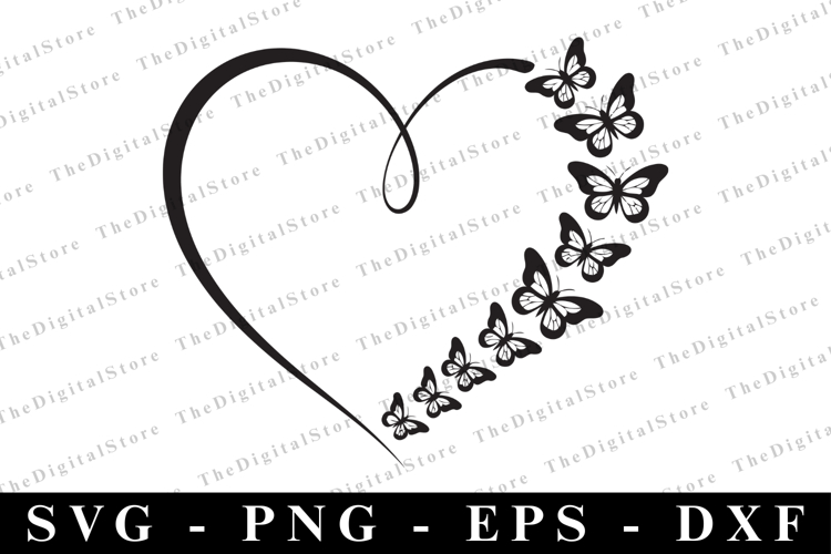 Butterflies Heart Svg | Svg Cut Files | Cricut