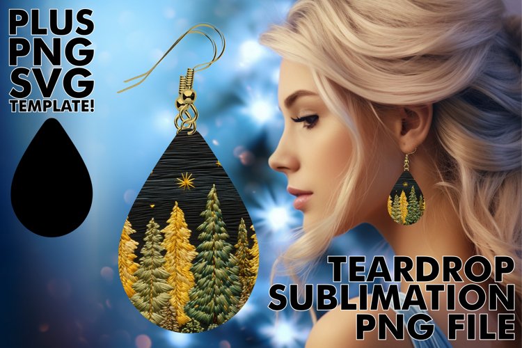 Sublimation Splendor: 3D Embroidered Trees example image 1