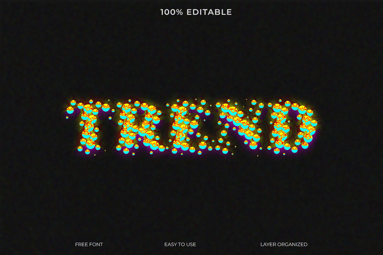 Emoji Trend Text Effect | Patterned Font Style example image 1