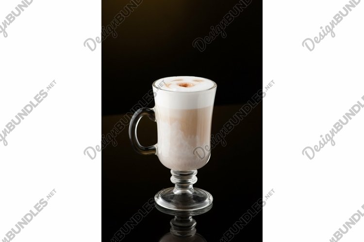 Milkshake on a dark background. Cocktail