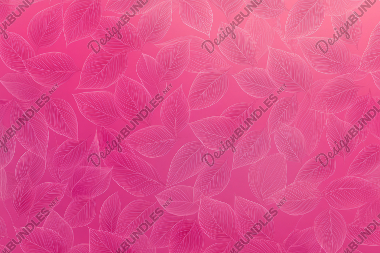 Pink Leaf Pattern Background Wallpaper