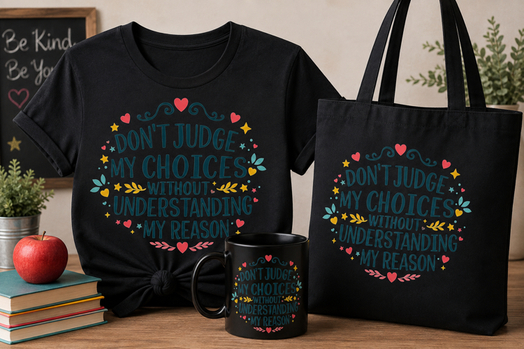 Don't Judge My Choices PNG, Funny Inspirational Quote Design
