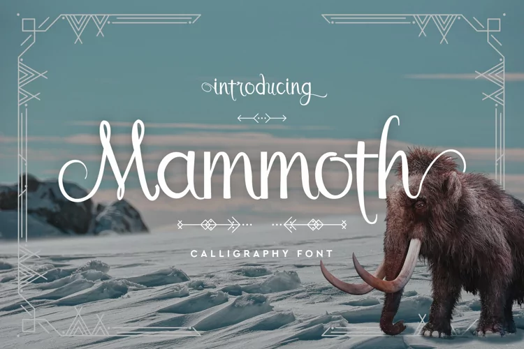 Mammoth - A Fresh Calligraphy Script Font