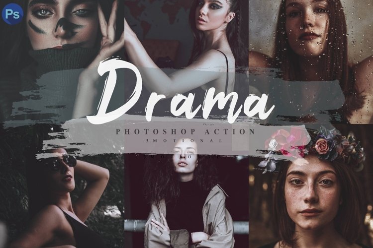 14 Drama Photoshop Actions, ACR and LUT Presets example image 1