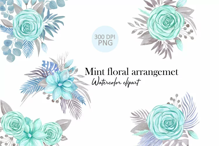 Mint floral arrangement
