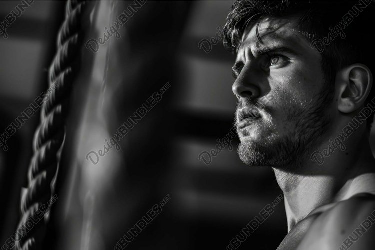 Relentless Athlete intense training gym. Generate Ai example image 1