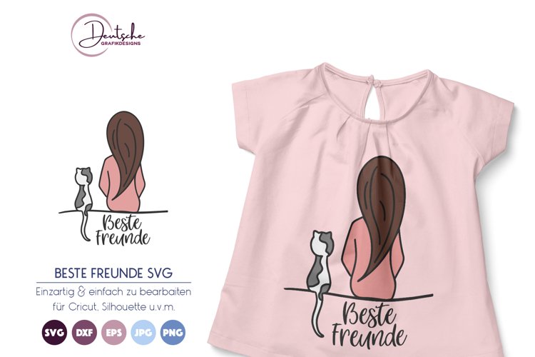 Beste Freunde SVG | Katze SVG example image 1