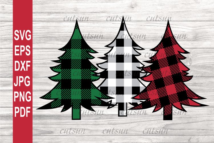 Christmas Trees Plaid SVG 386050 Cut Files Design Bundles