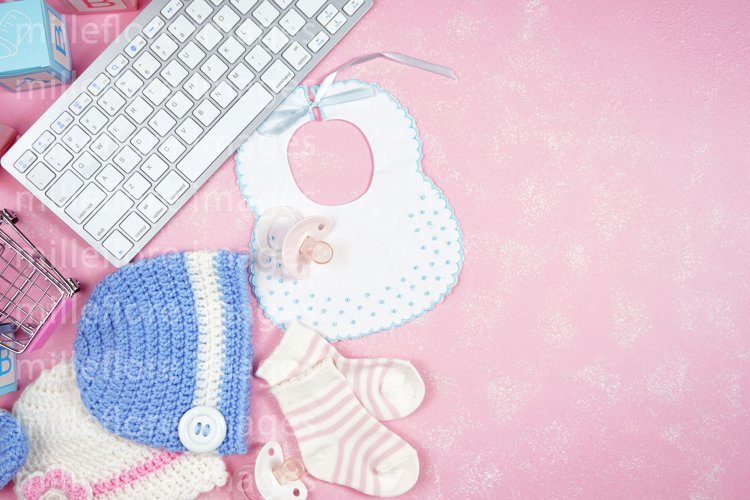 Baby Nursery Mom Blog Hero Header Mockup Styled Stock Photo example image 1