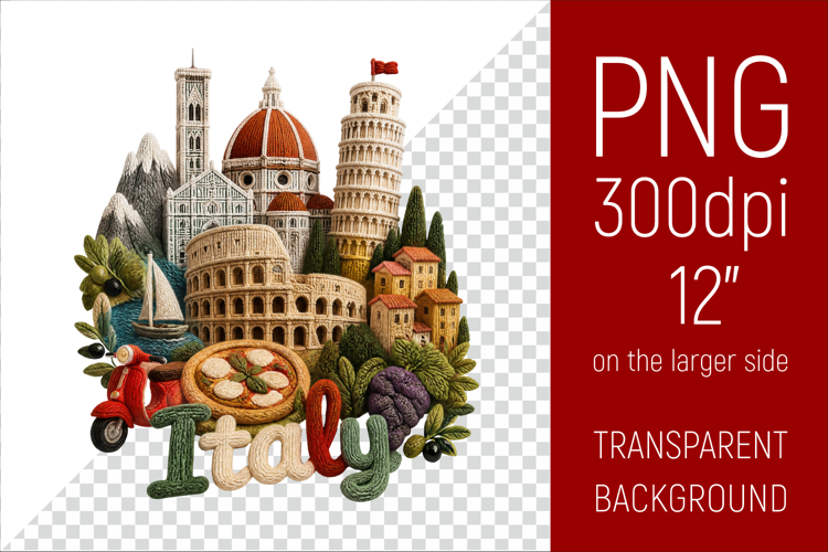 Italy Travel Landmark | National Culture Illustration