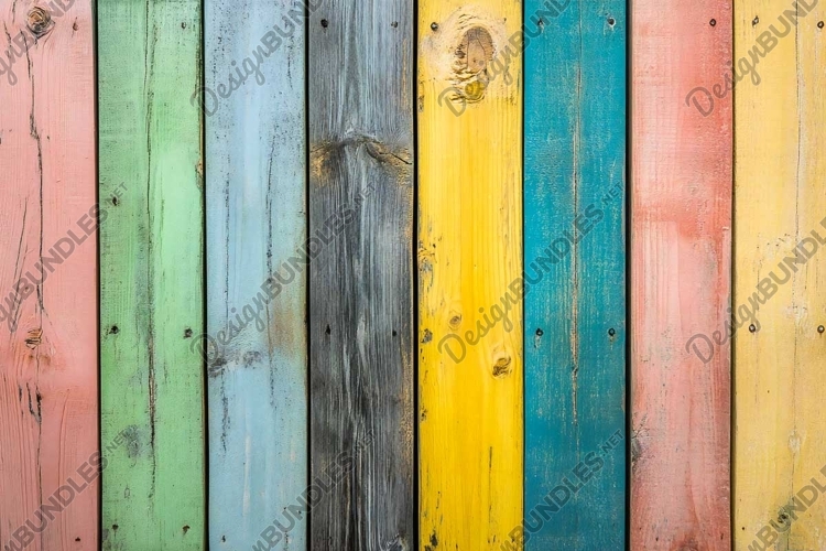 color wooden planks table
