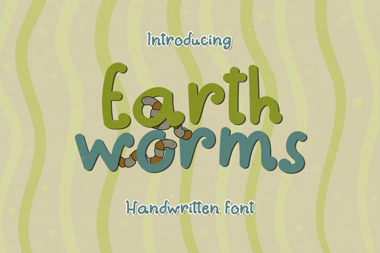 Earthworms - A Playful Handwritten Font example image 1