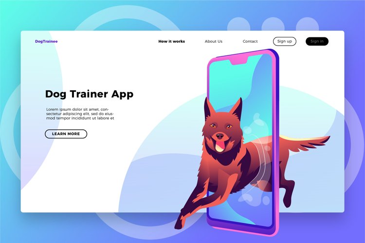 Dog Trainer App - Banner & Landing Page example image 1