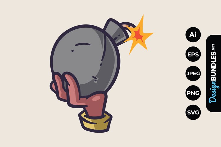 Holding a Bomb with a Lit Fuse example image 1