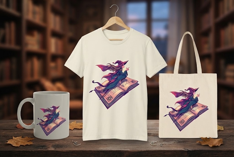 Flying Witch PNG | Magical Halloween Witch Clipart