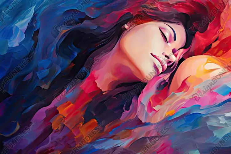 Painting of a Woman Background Wallpaper