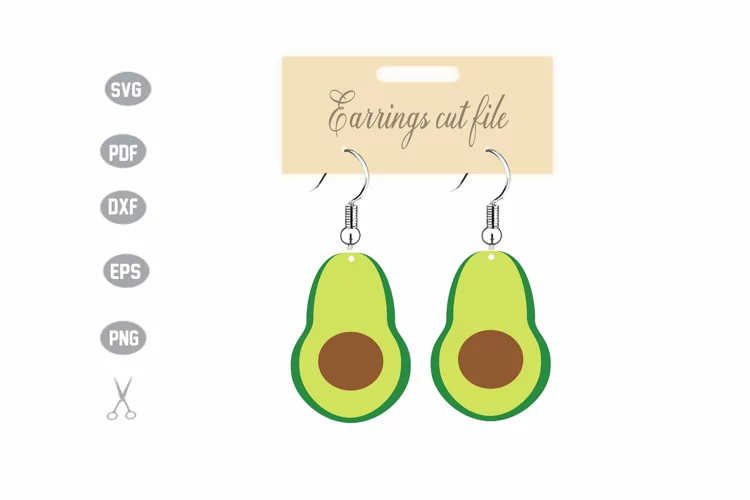 Acavado Earrings Template SVG