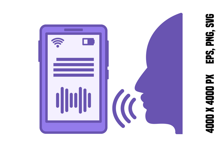 Purple Voice Recognition Wave Icon