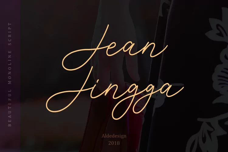 Jean Jingga - Lovely Thin   Dreamy Handwritten Font
