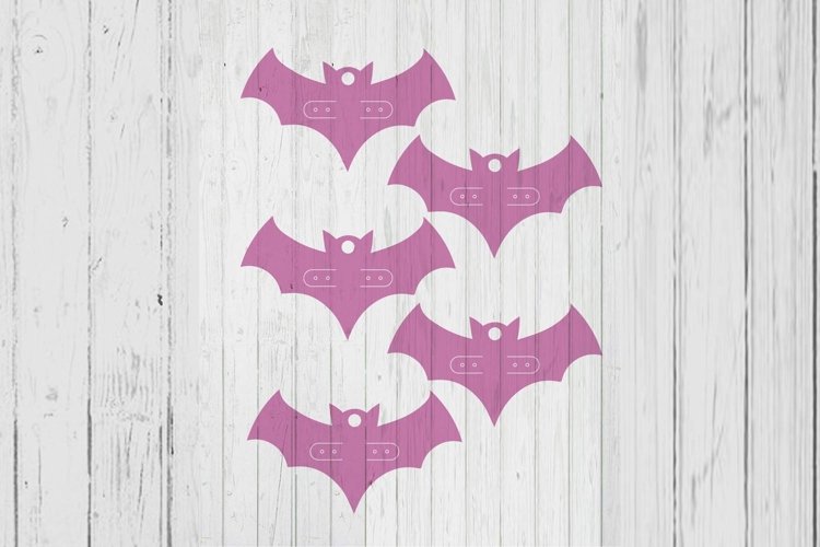 Bat hoop Earrings card template svg png ai files