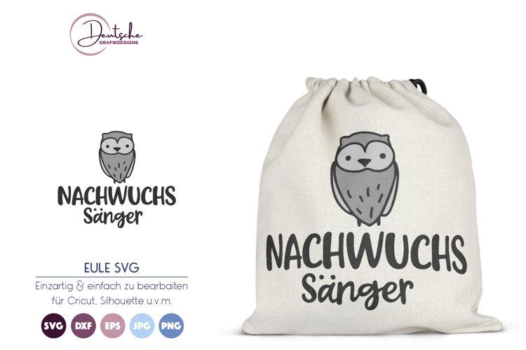 Nachwuchs Sänger SVG | Eule SVG example image 1