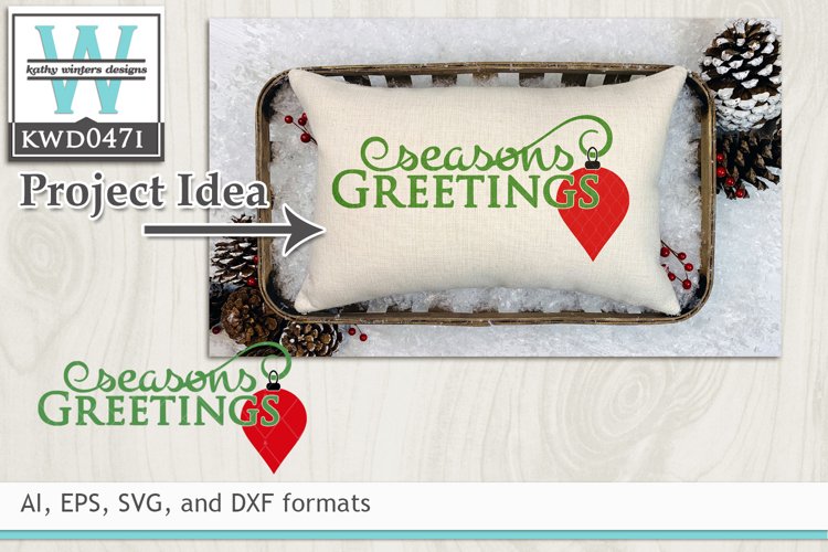 Christmas SVG - Seasons Greetings example image 1