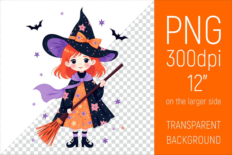 Halloween Witch Clipart |Halloween Party Design