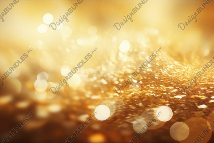 Enchanting Sparkling golden blur. Generate Ai