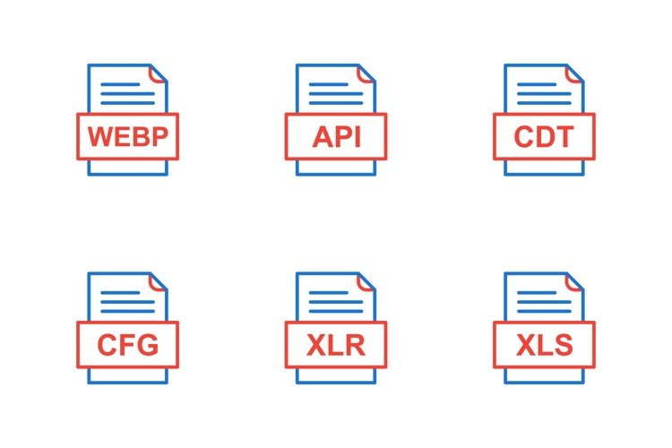 Set Of File Formats Icons example image 1