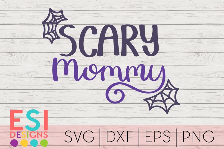 Halloween SVG | Scary Mommy Spider Web Design example image 1