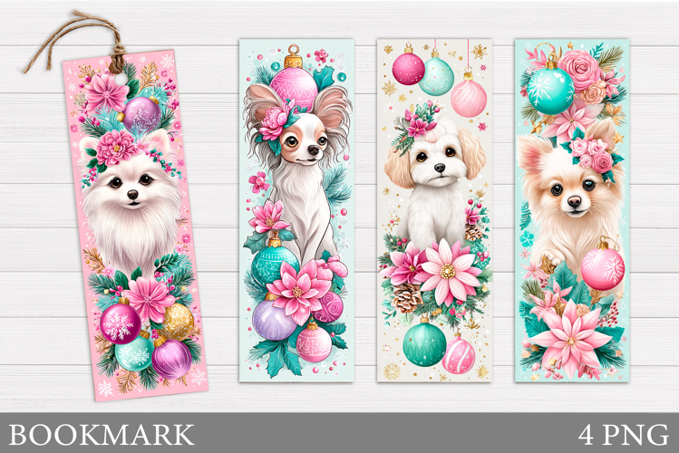 Christmas Dog Bookmark. Christmas Bookmark Sublimation