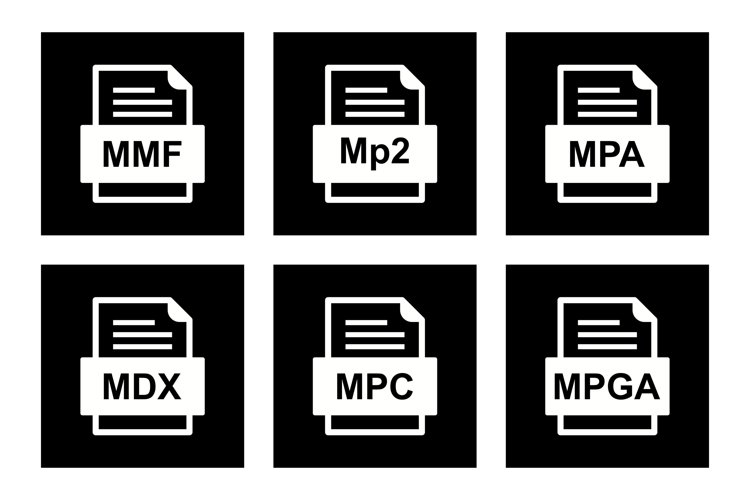 Set Of File Formats Icons example image 1