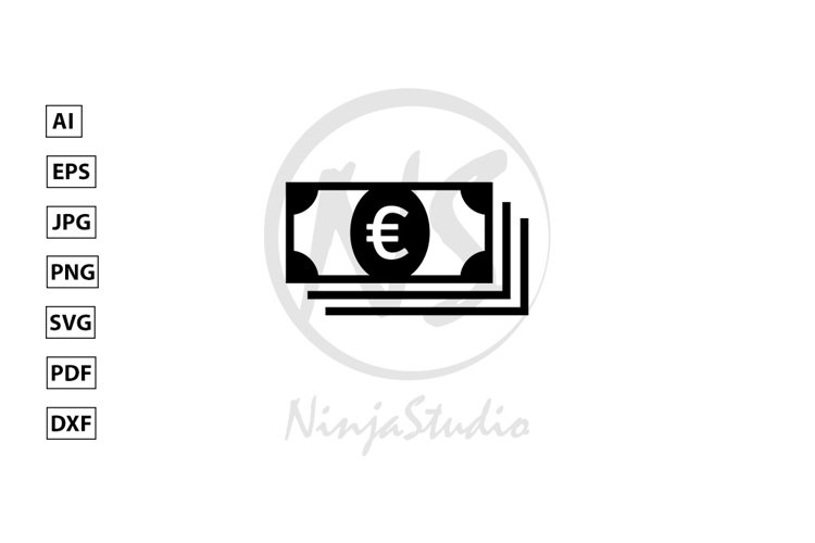 Money Icon In Flat Style Vector example image 1