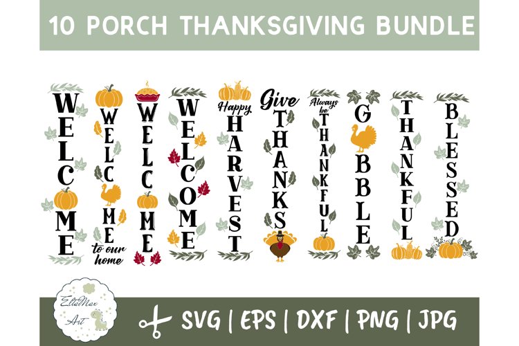 10 Thanksgiving Porch svg, Thanksgiving SVG, Thanksgiving example image 1