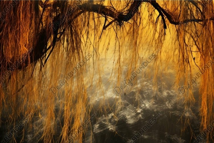 Golden hour reflections on tranquil water