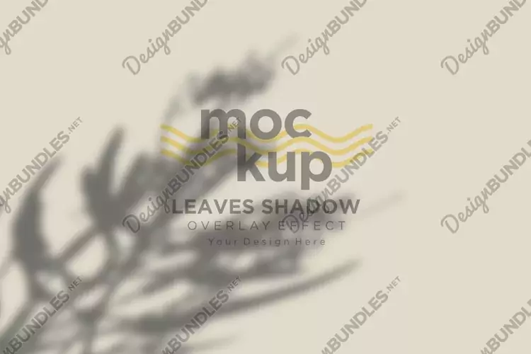 Leaves Shadow Overlay Effect Mockup