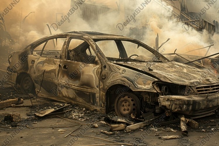 Burnedout Vehicle Background example image 1