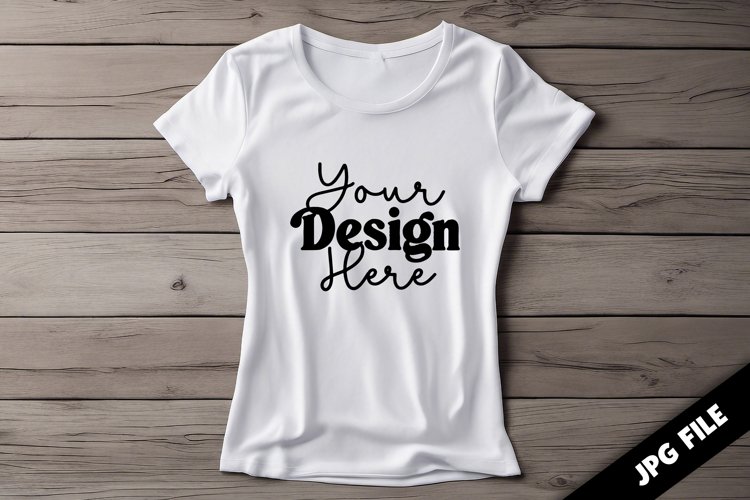 White Tshirt Mockup Image 13