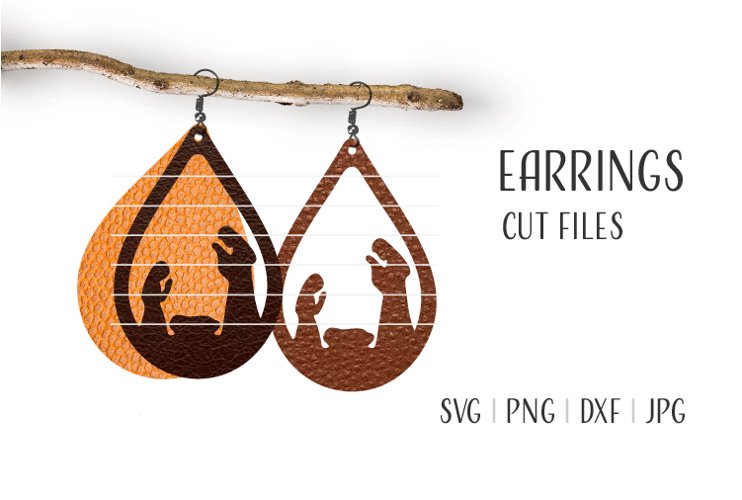 Download Nativity Earrings Svg Earrings Template 1094169 Cut Files Design Bundles
