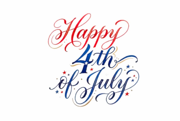 Happy 4TH JULY Retro typography design