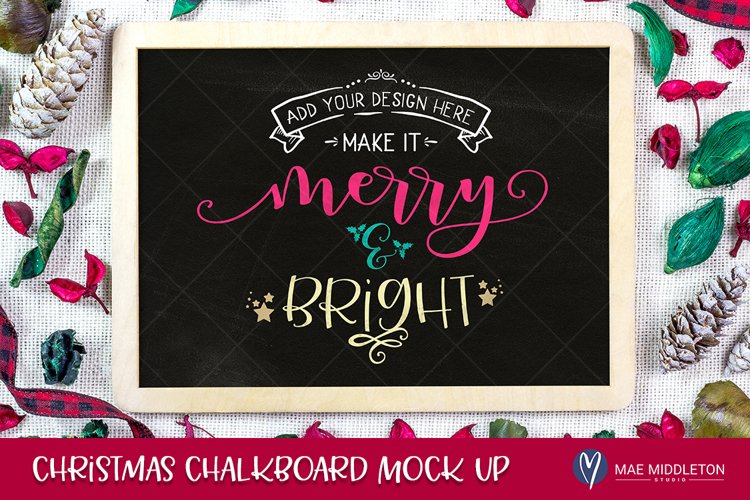 Christmas / Winter Chalkboard Mock up example image 1