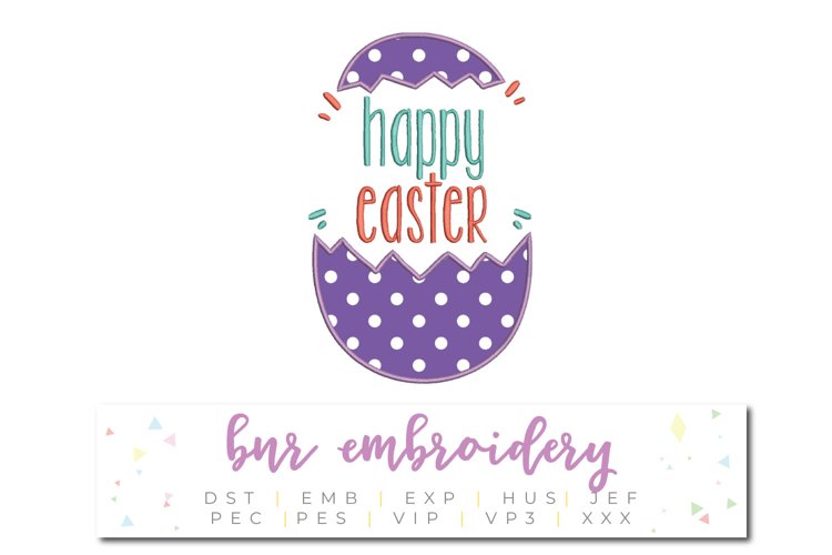 Easter Applique Machine Embroidery Design example image 1