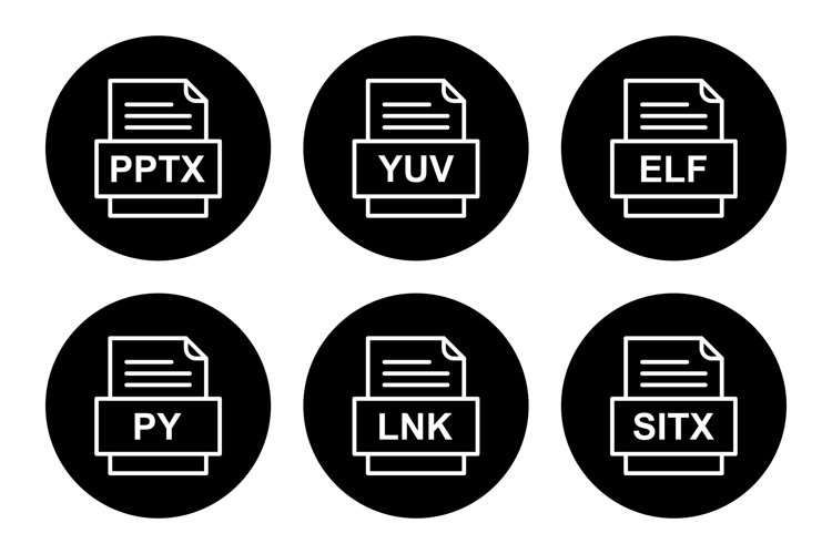 Set Of File Formats Icons example image 1