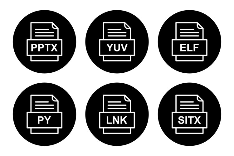 Set Of File Formats Icons example image 1