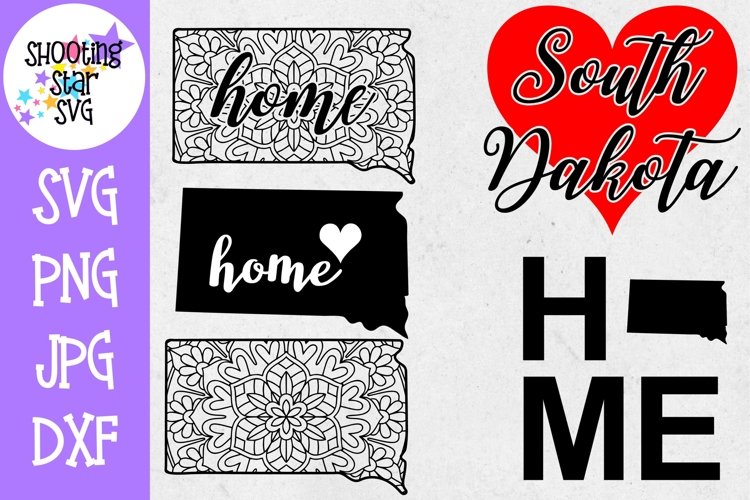 South Dakota US State SVG Decal Bundle - 50 States SVG example image 1