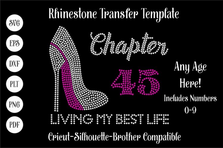 Chapter with Custom Age Rhinestone SVG Template example image 1