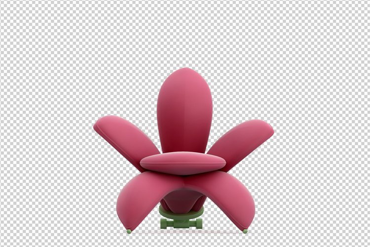 Isometric Arm Chair 3D isolated render